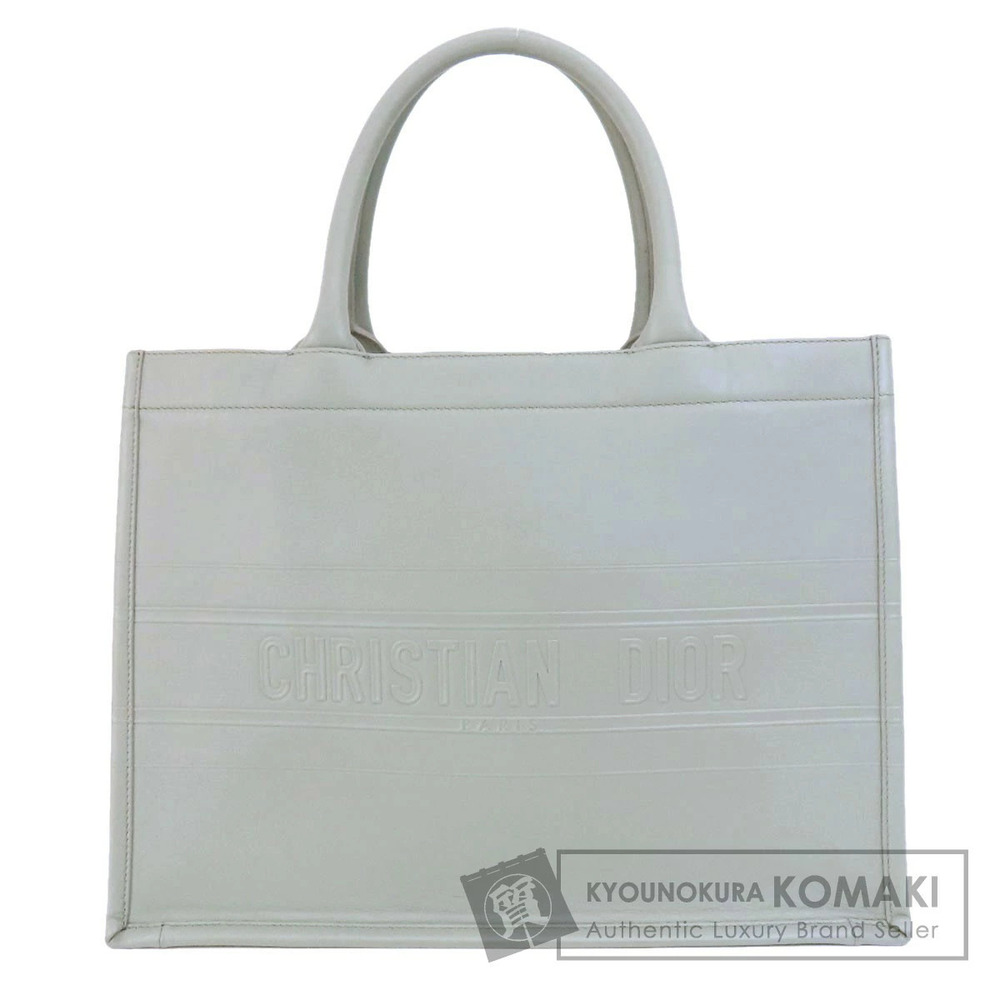 Christian Dior Book Tote in embossed gray calfskin